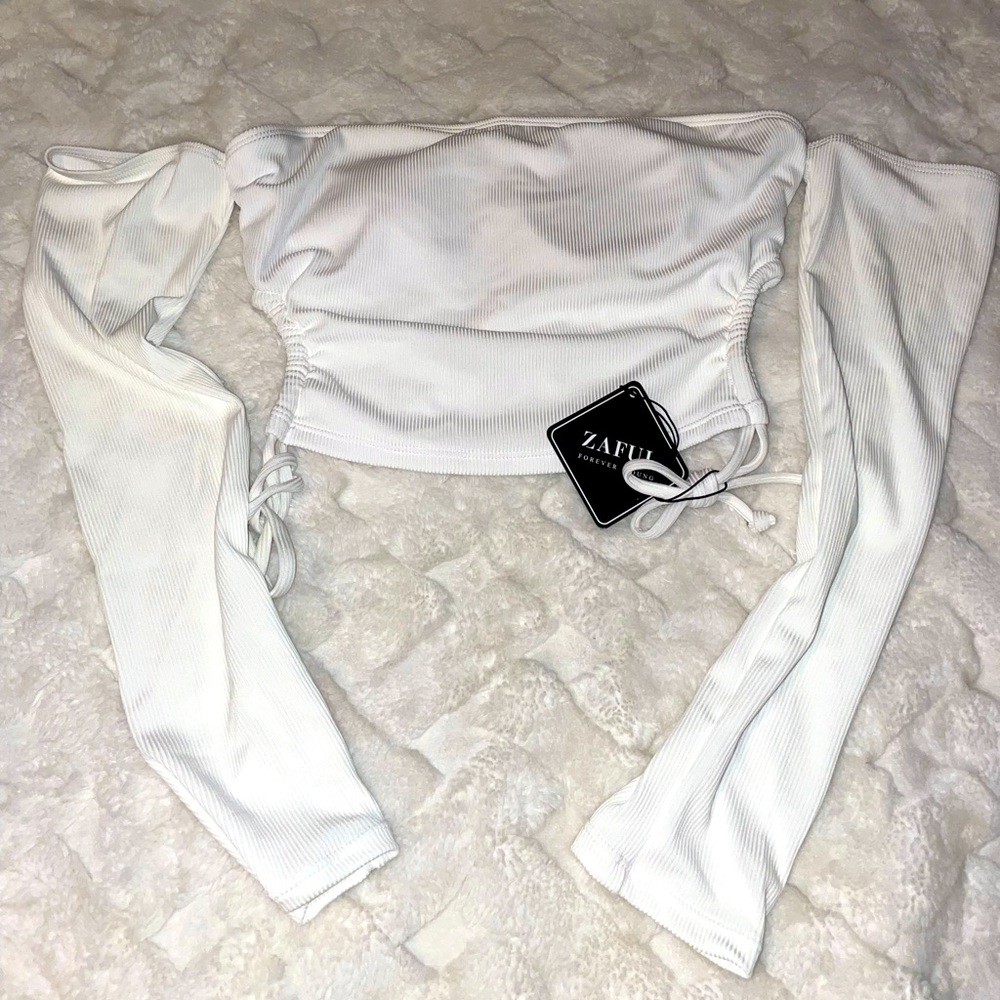 ZAFUL-White off the shoulder cover up